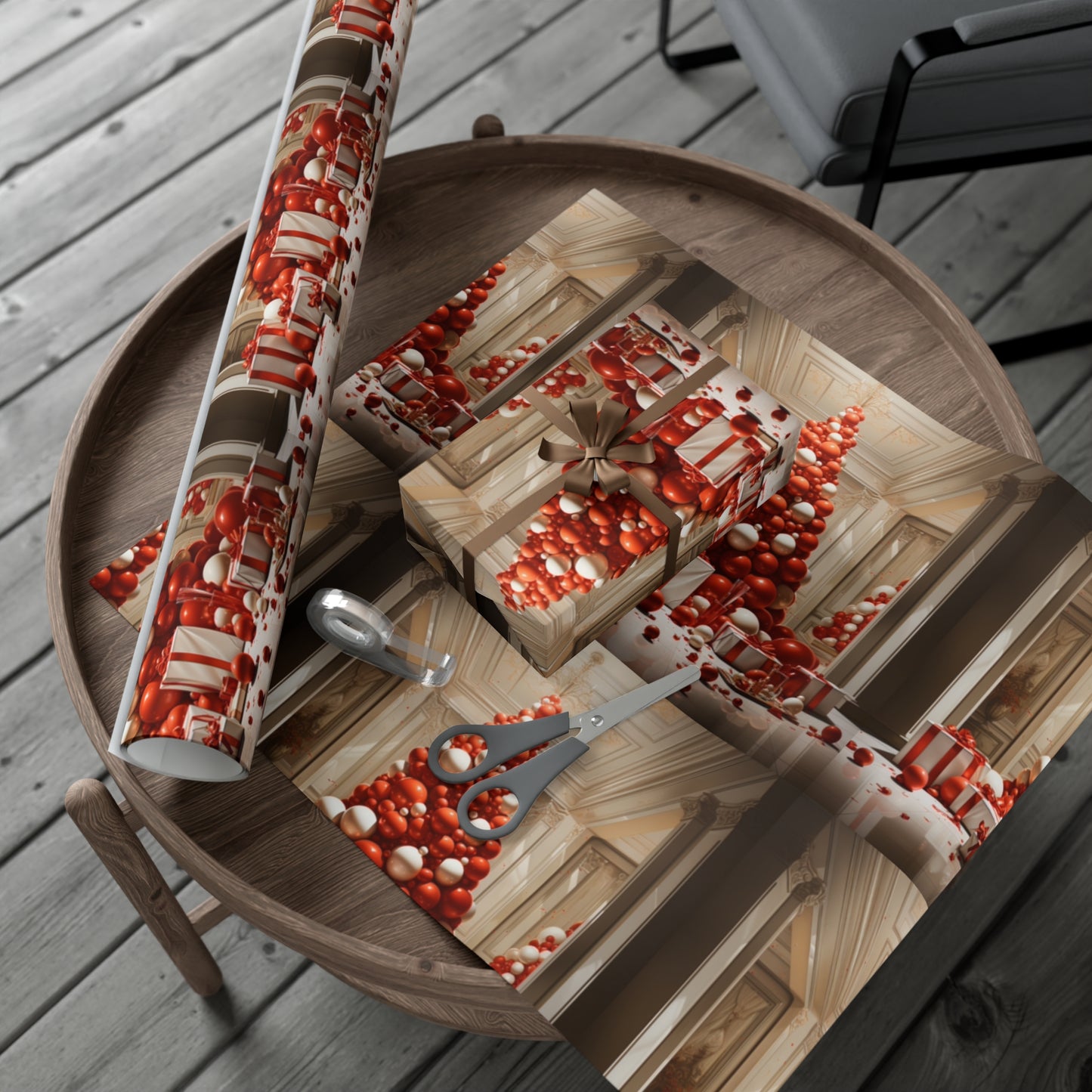 Elegant Red Holiday Wrapping Paper Collection – Elevate Your Gifts with Sophisticated Style