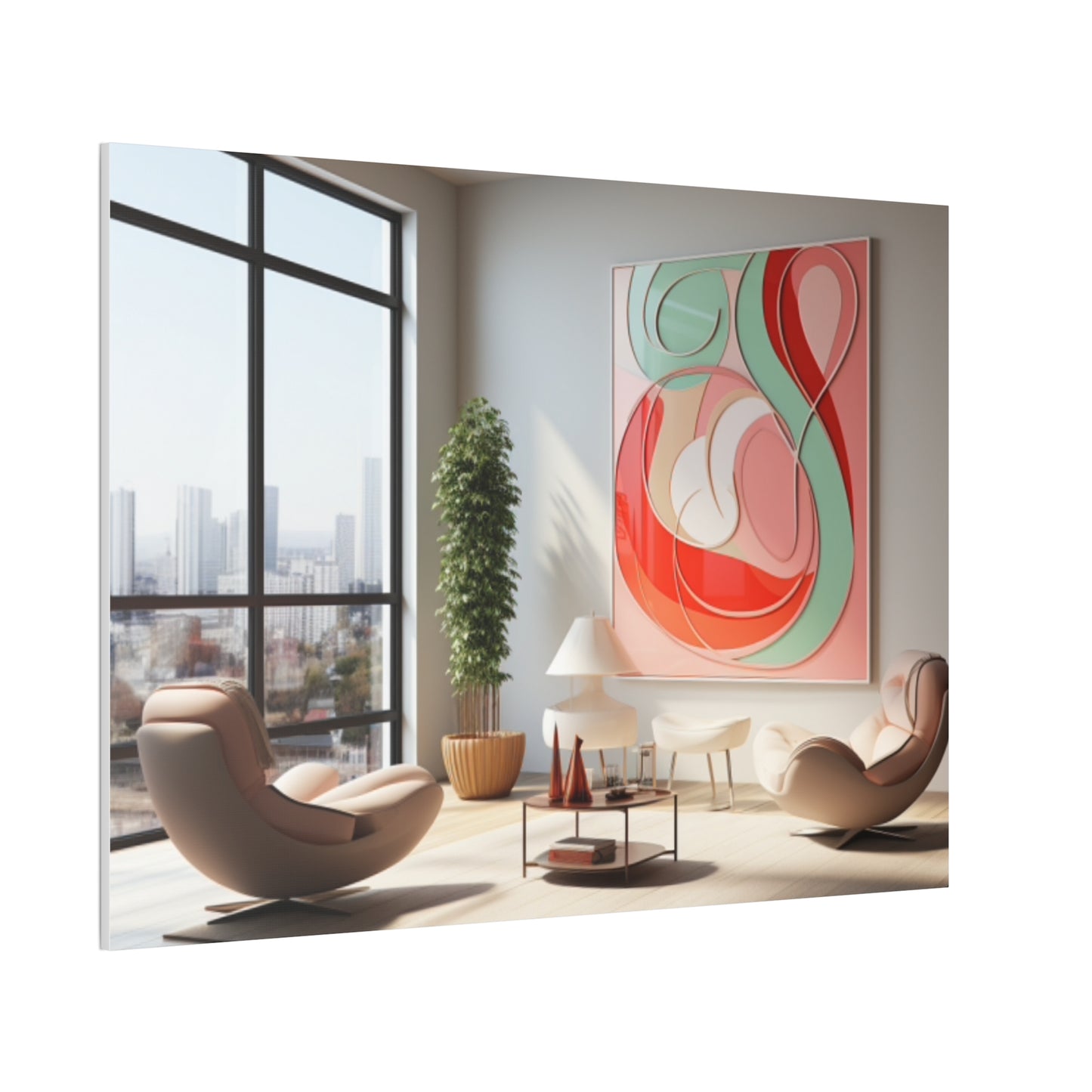 Timeless Elegance: Refined Pink Hues Canvas Print for Sophisticated Living Spaces