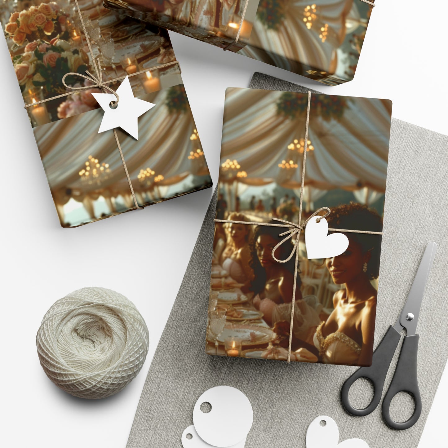 Nuptual Elegance Wedding Gift Wrap Collection