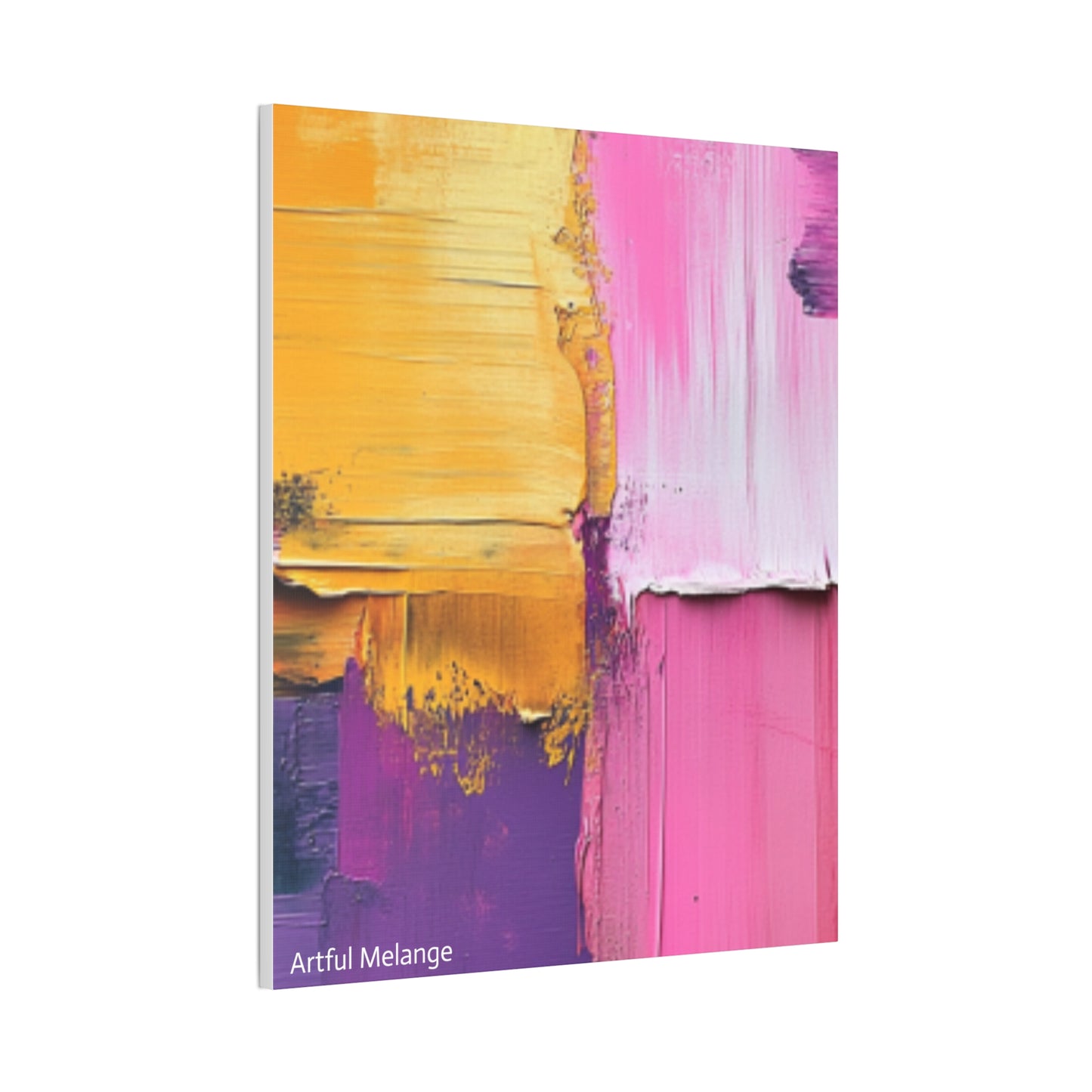 Acrylic Abstract Canvas Print - Homage to the Divine Nine/Gold Purple Pink and Green 5