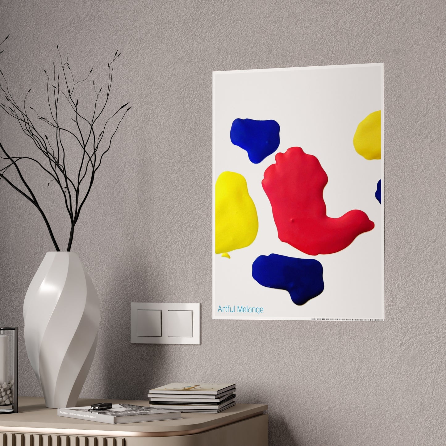 Gleaming Acrylic Abstract Poster: A Spectrum of Colorful Elegance