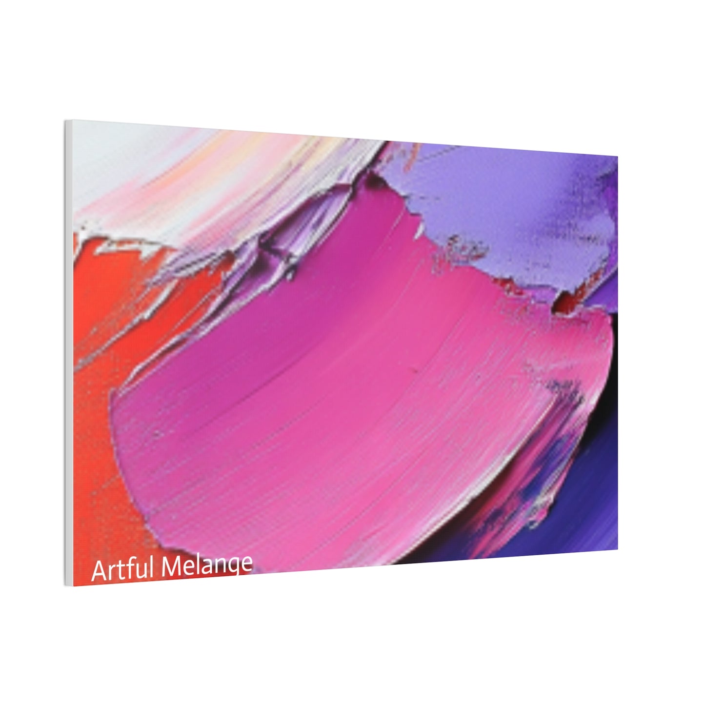 Acrylic Abstract Canvas Print - Homage to the Divine Nine/Red White Purple and Gold 10