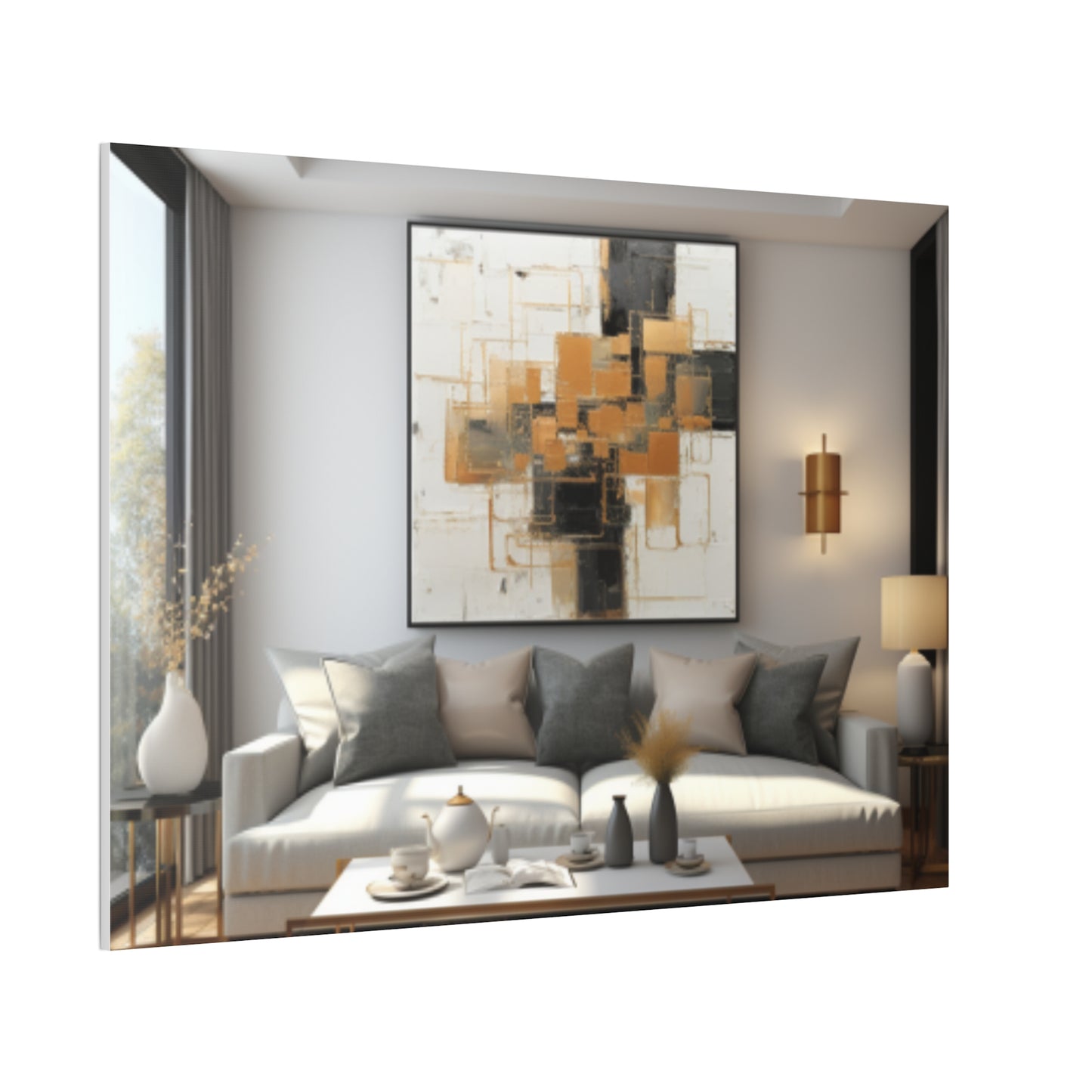 Gold and Black Elegance: A Symphony of Sophistication Canvas Print