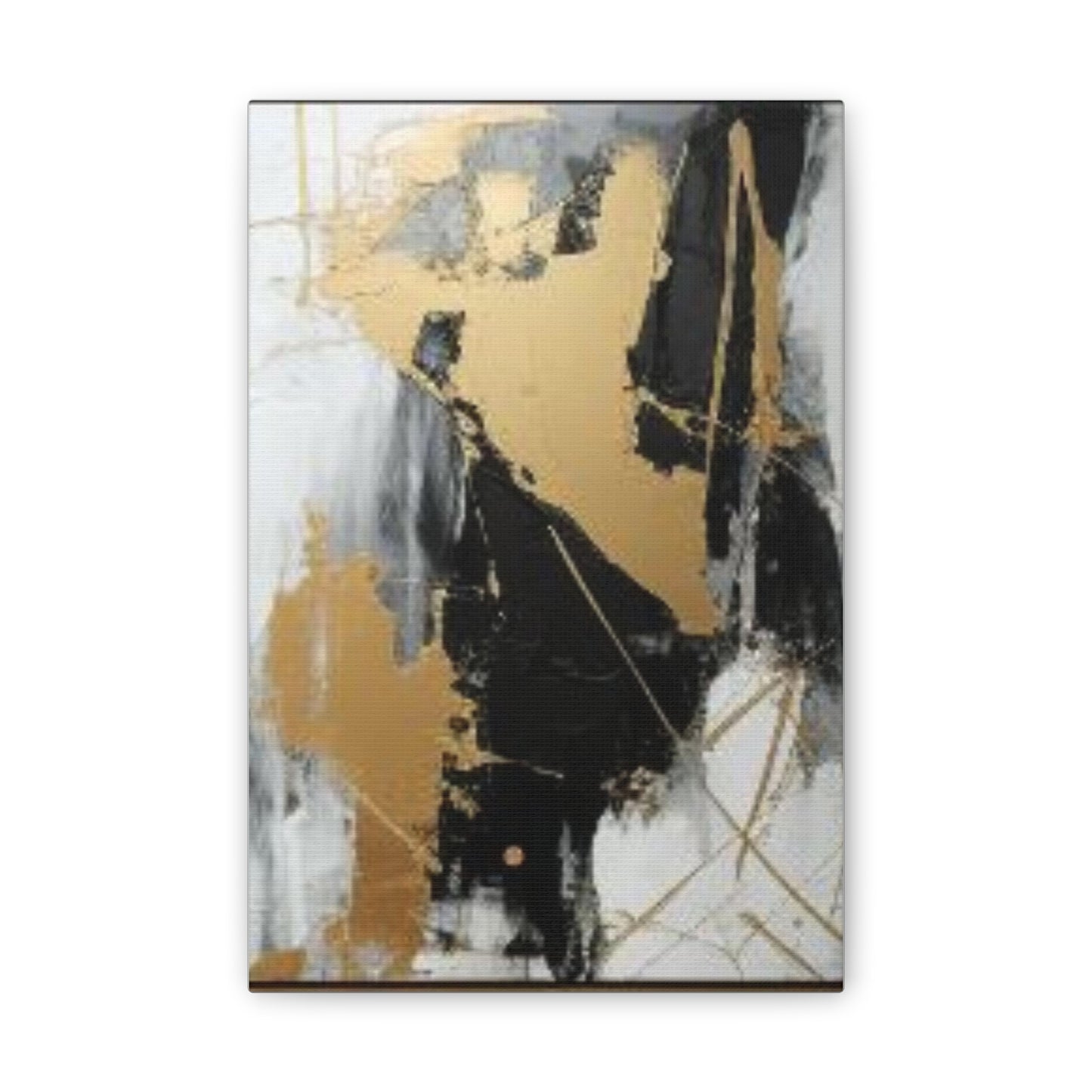 Gold and Black Elegance: A Symphony of Sophistication Canvas Print