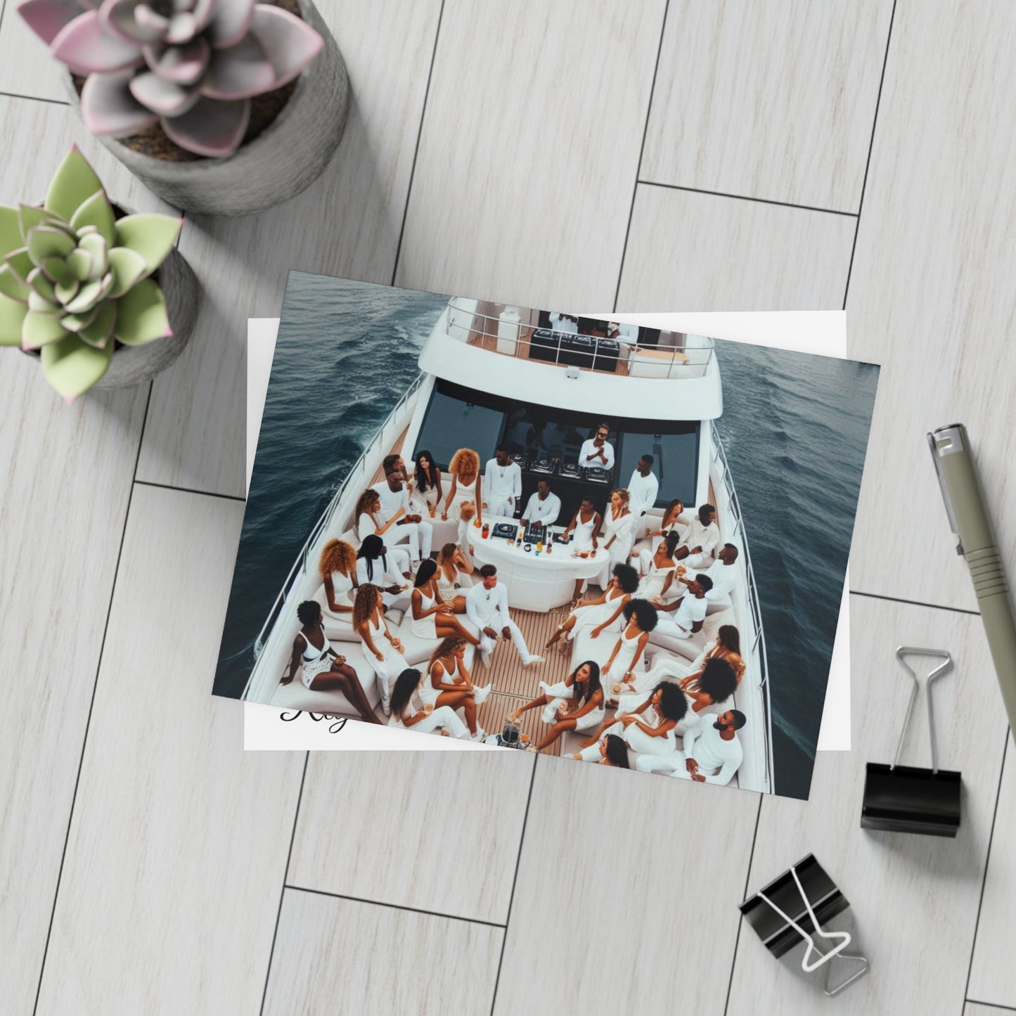 Sail & Celebrate: A Day of Elegance Yacht/Boat Party Invitation Bundles (envelopes included)