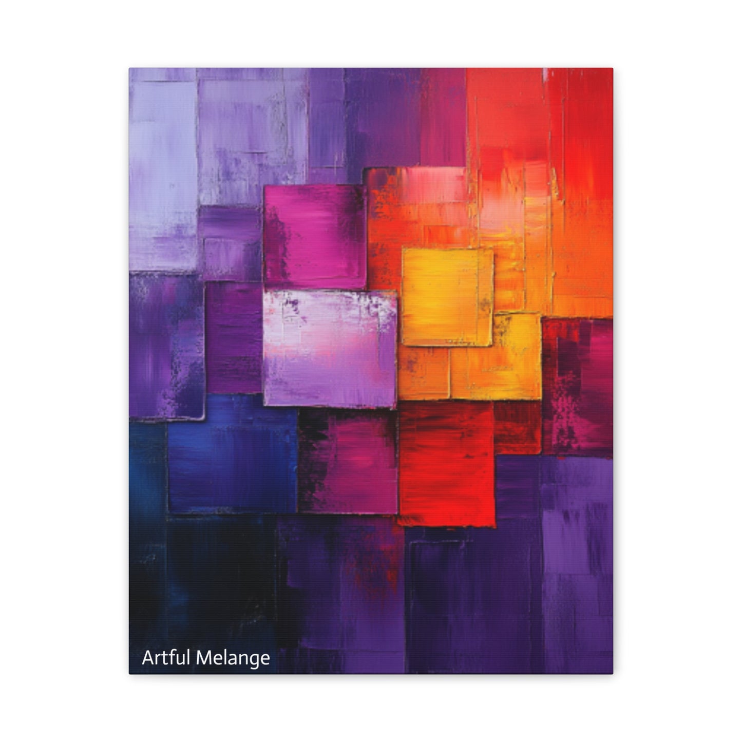 Acrylic Abstract Canvas Print - Homage to the Divine Nine/Red White Purple and Gold 8