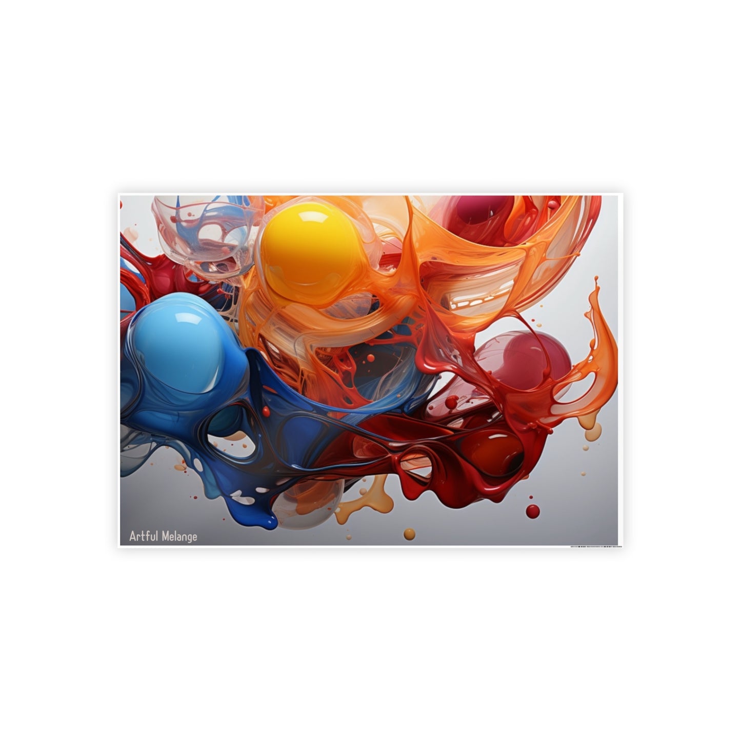 Gleaming   Acrylic Abstract Poster: A Spectrum of Colorful Elegance