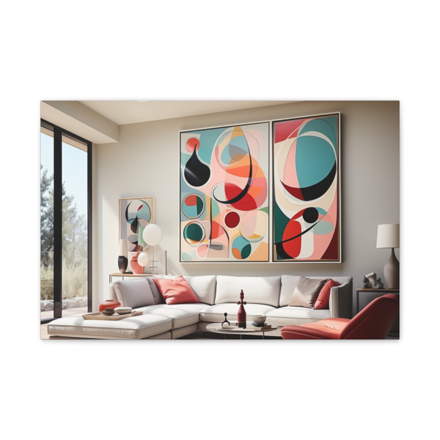 Timeless Elegance: Refined Pink Hues Canvas Print for Sophisticated Living Spaces