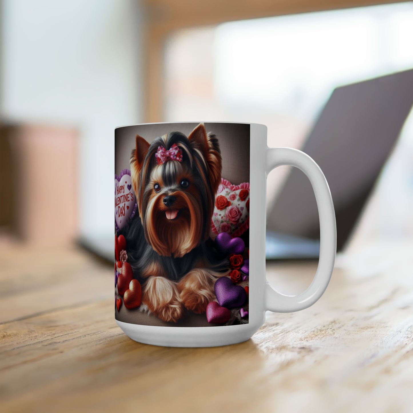 Love Paws- Yorkshire Terrier Valentine's Day Mug 15oz