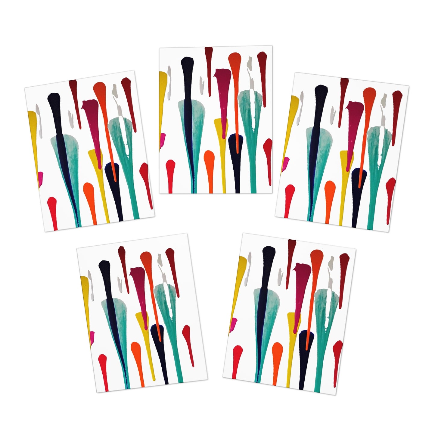 Elegance in Ink:  Abstract Art Note Card Set(5-Pack)