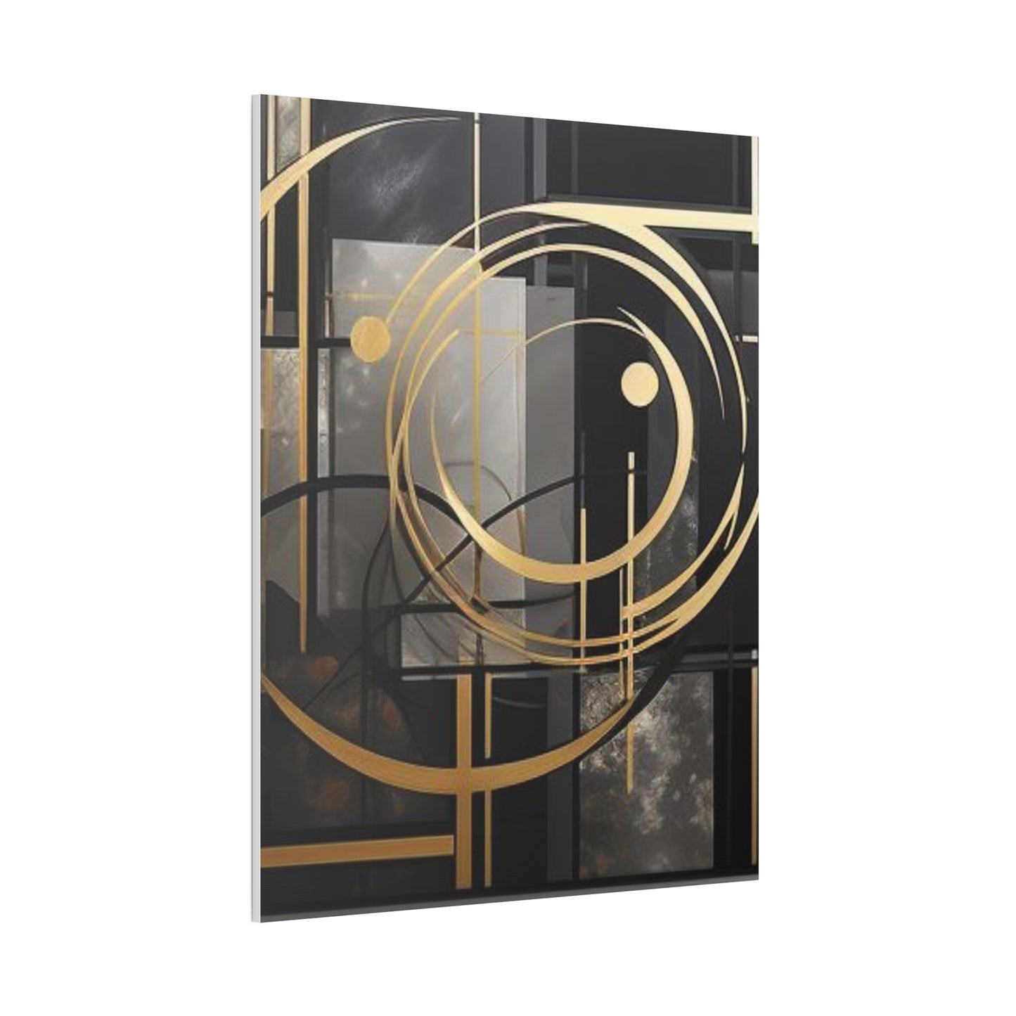 Gold and Black Elegance: A Symphony of Sophistication Canvas Print