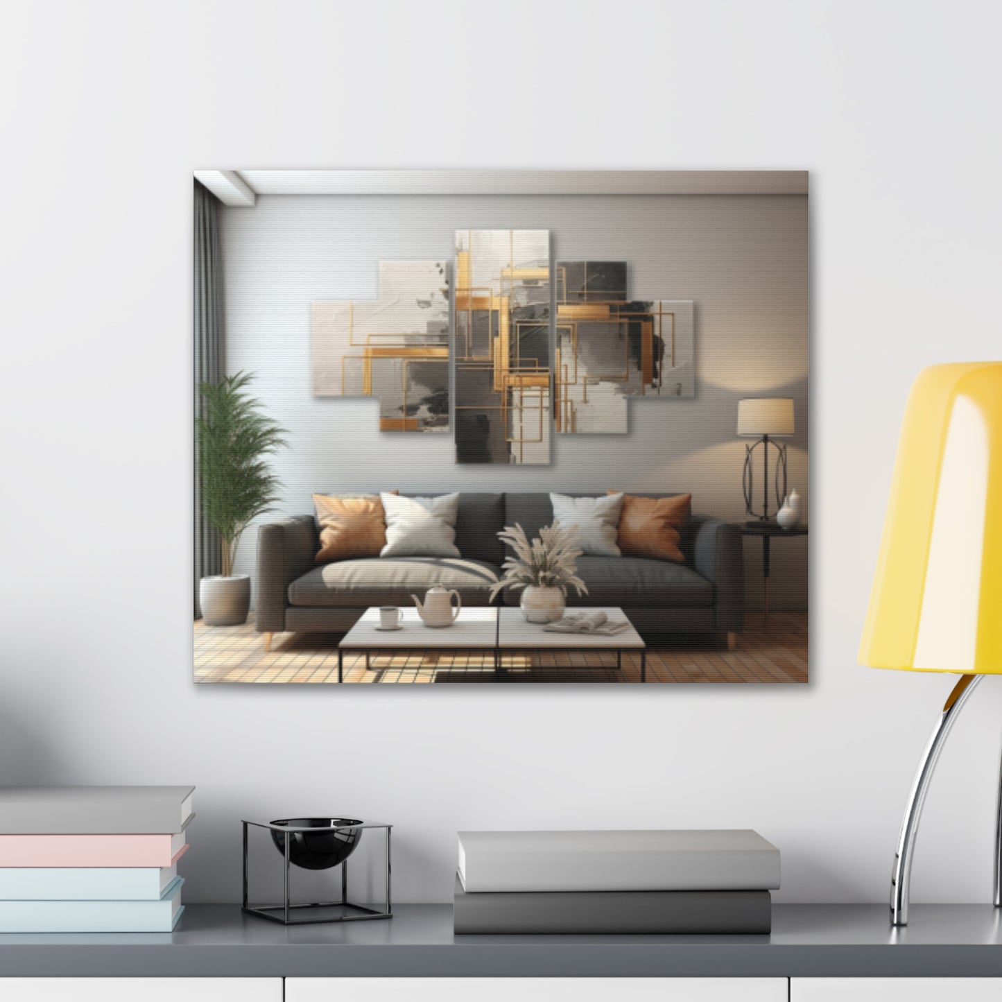 Gold and Black  Elegance: A Symphony of Sophistication Canvas Print