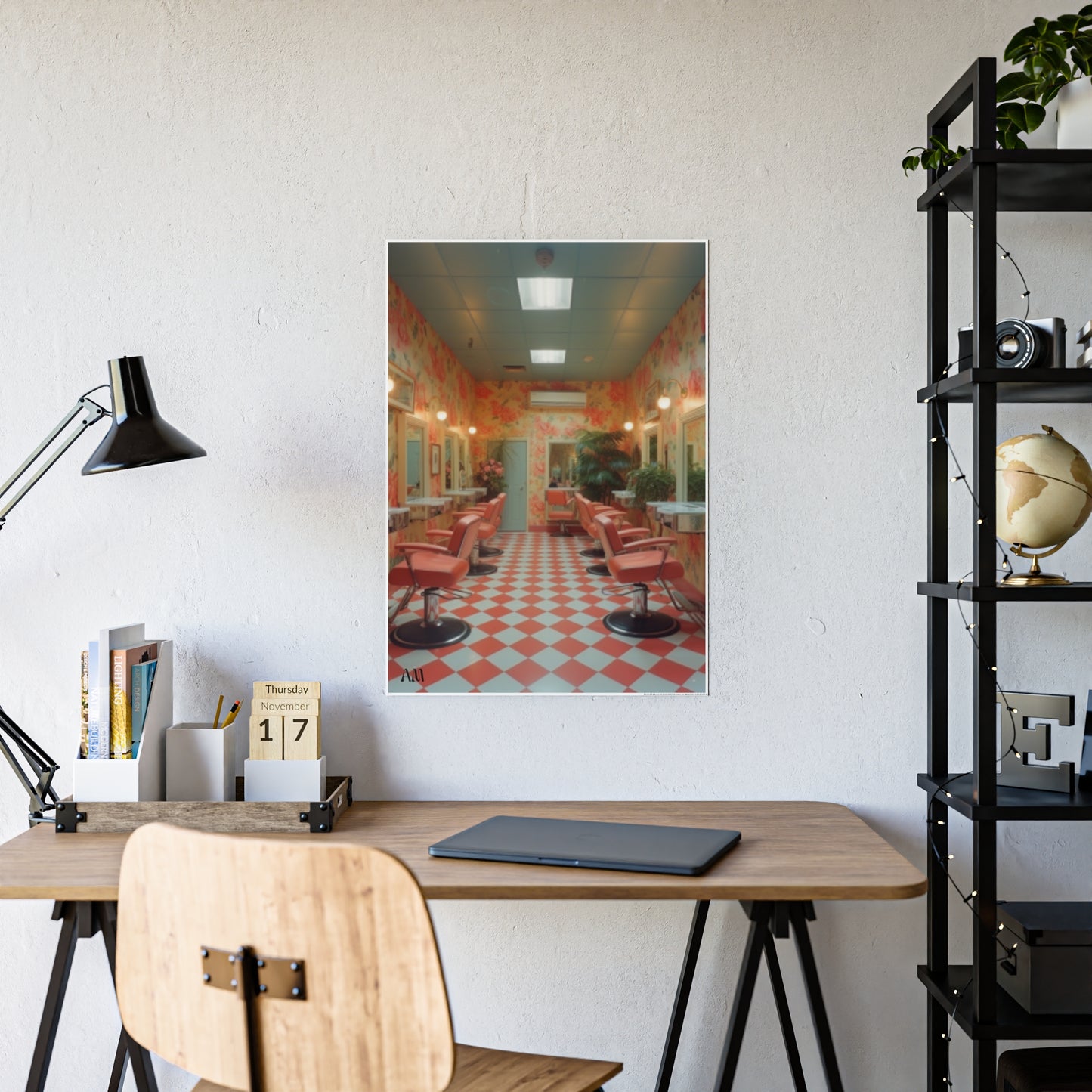 Black Hair Salon Interiors: Poster Prints Celebrating Style