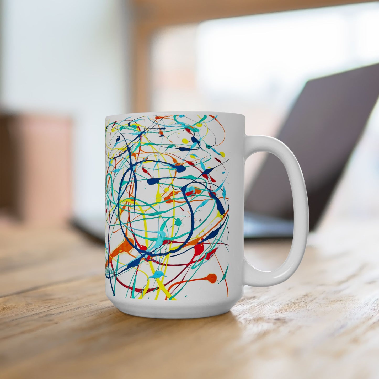 Artsy Abstract Ceramic Mug 15oz