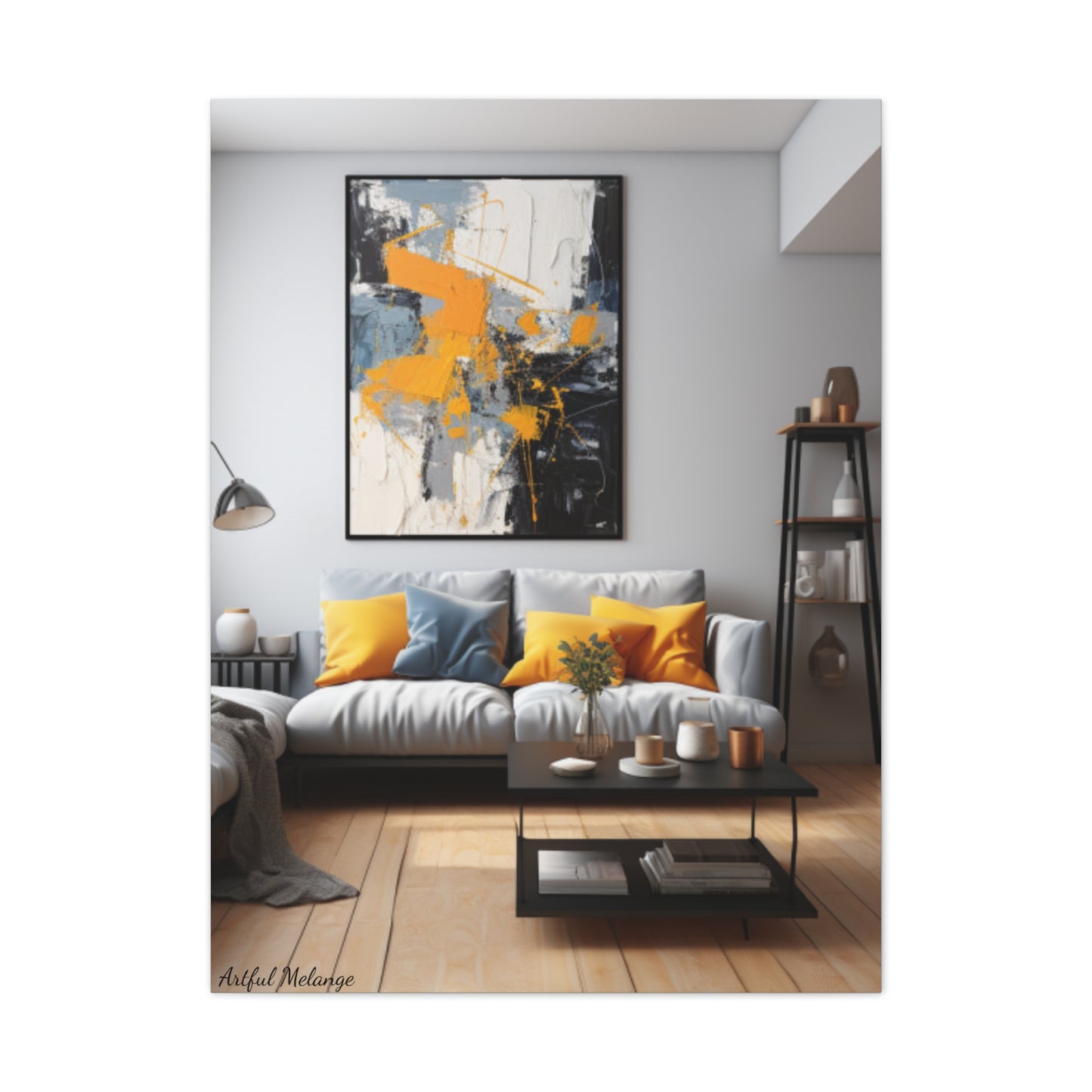 Timeless Elegance: Refined Yellow Hues Canvas Print for Sophisticated Living Spaces