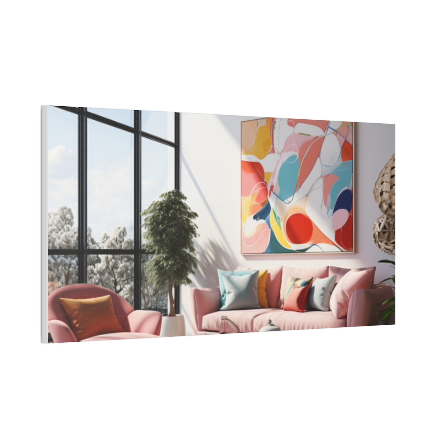 Timeless Elegance: Refined Pink Hues Canvas Print for Sophisticated Living Spaces