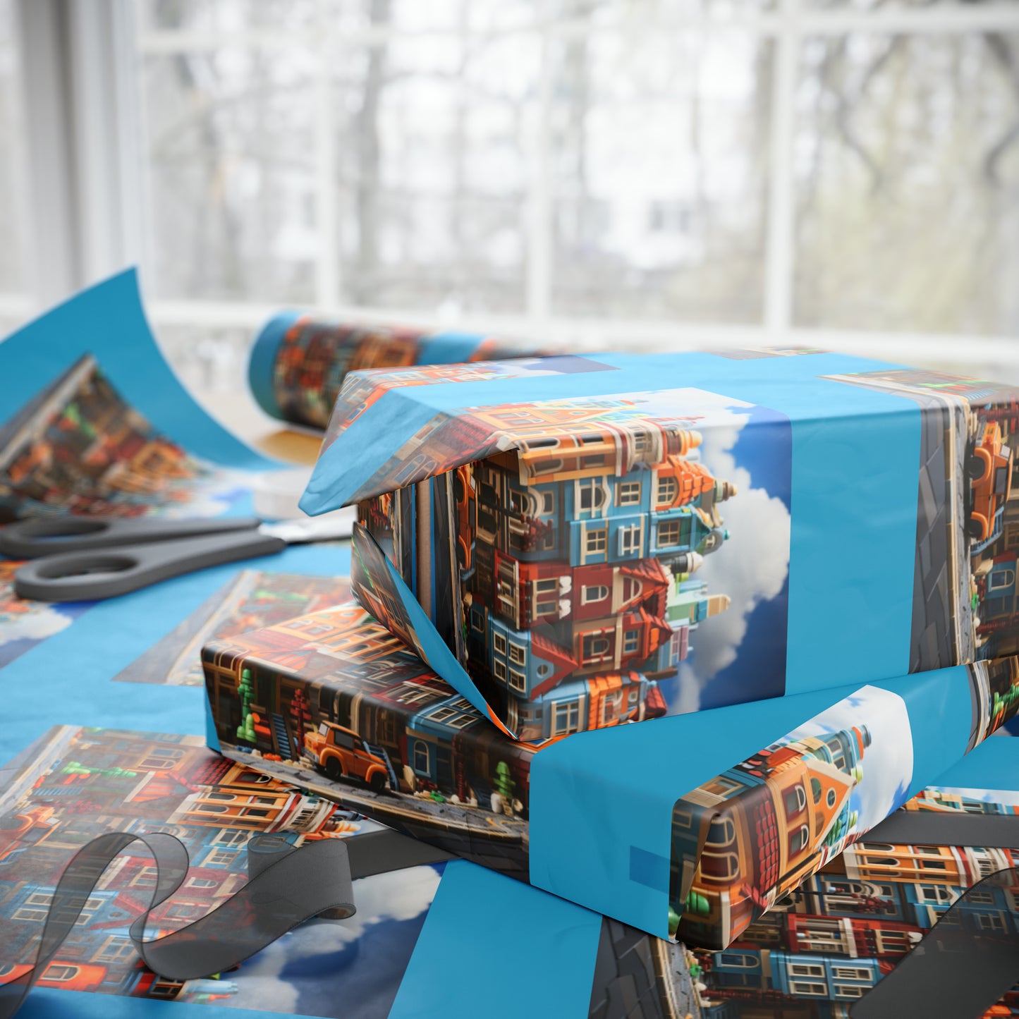 Brickopolis Wonders Children's Wrapping Paper