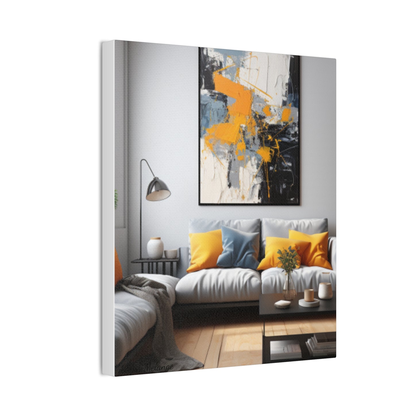 Timeless Elegance: Refined Yellow Hues Canvas Print for Sophisticated Living Spaces