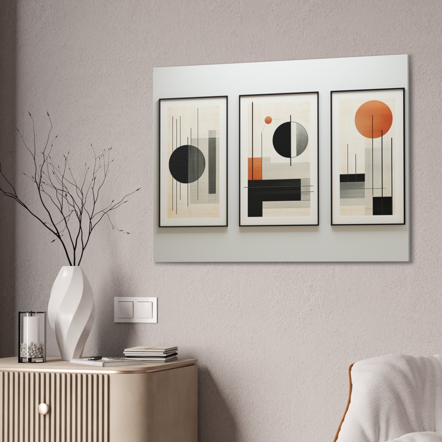 Timeless Elegance: Refined Muted Hues Canvas Print for Sophisticated Living Spaces