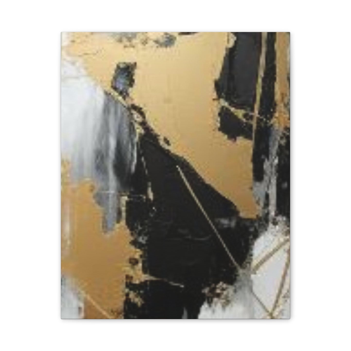 Gold and Black Elegance: A Symphony of Sophistication Canvas Print