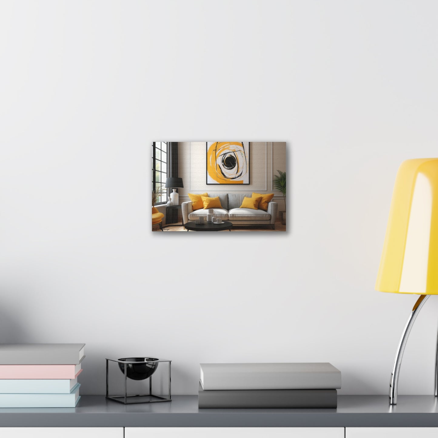 Timeless Elegance: Refined Yellow Hues Canvas Print for Sophisticated Living Spaces