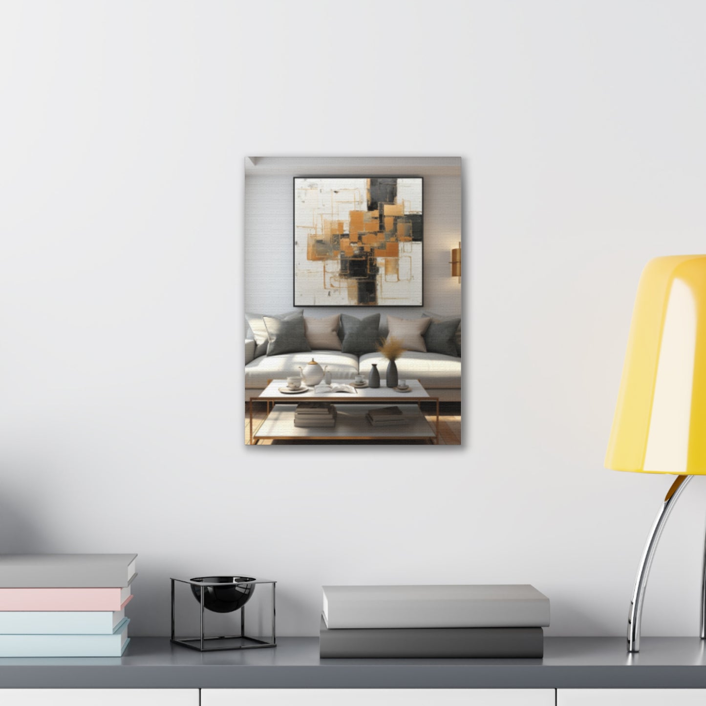 Gold and Black Elegance: A Symphony of Sophistication Canvas Print