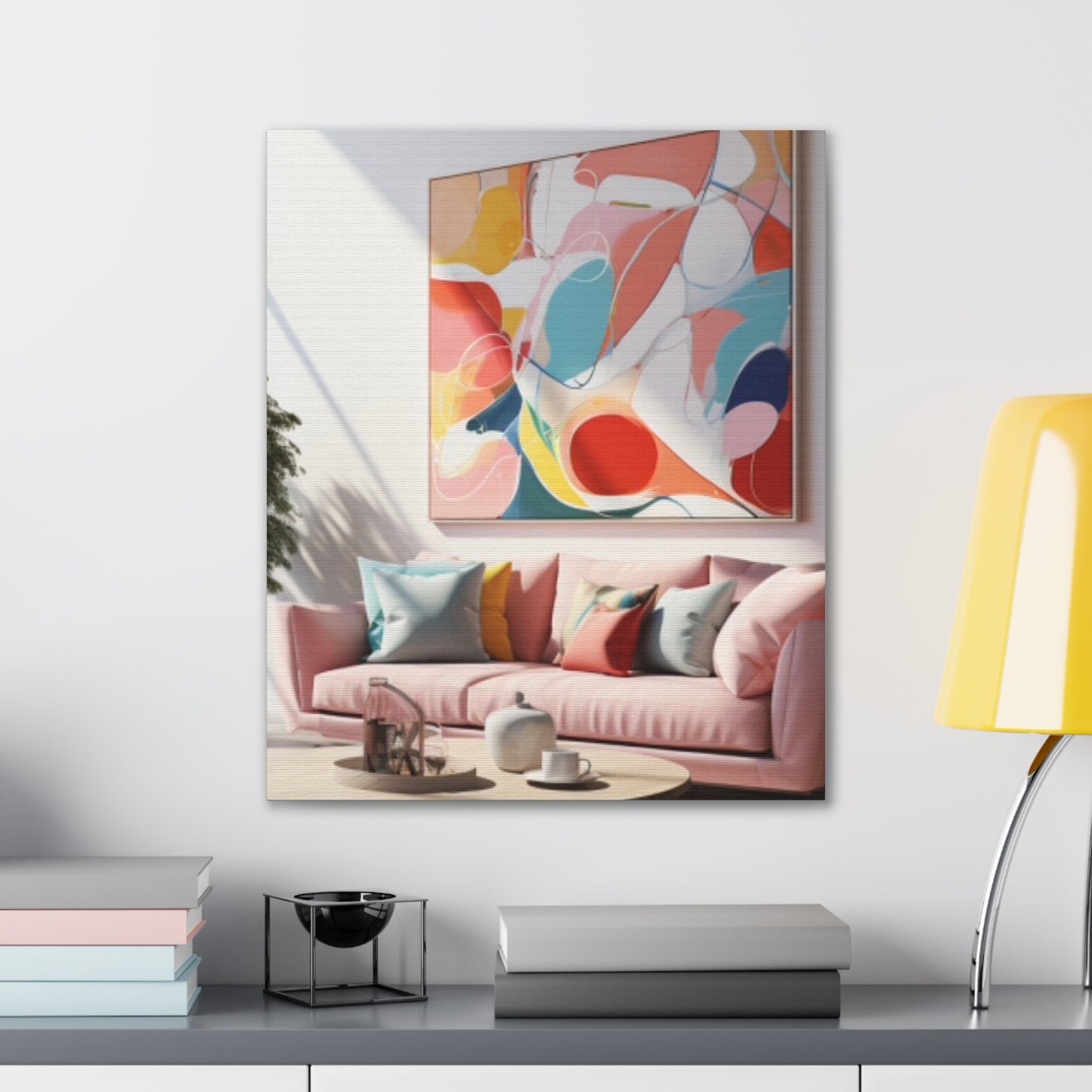 Timeless Elegance: Refined Pink Hues Canvas Print for Sophisticated Living Spaces