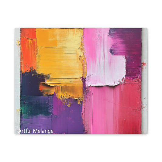 Acrylic Abstract Canvas Print - Homage to the Divine Nine/Gold Purple Pink and Green 5