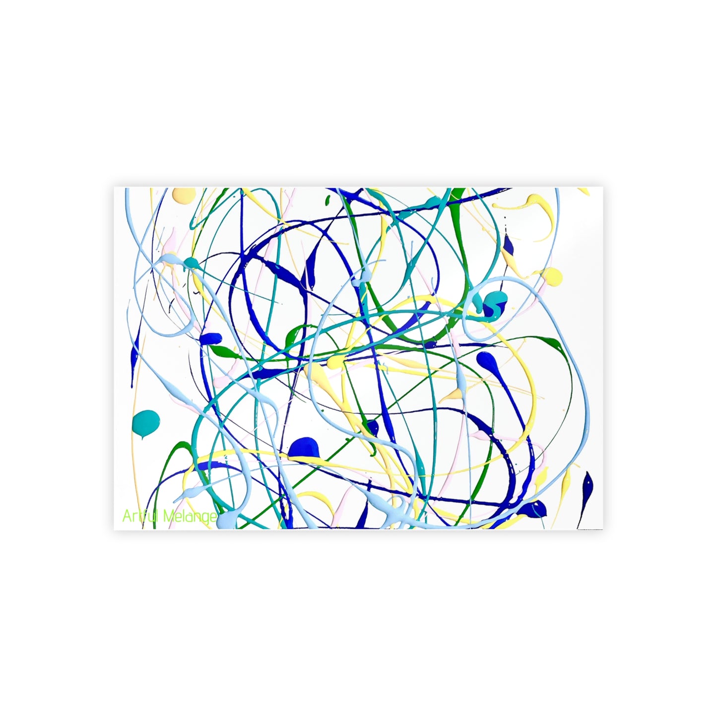 Gleaming Acrylic Abstract Poster: A Spectrum of Colorful Elegance