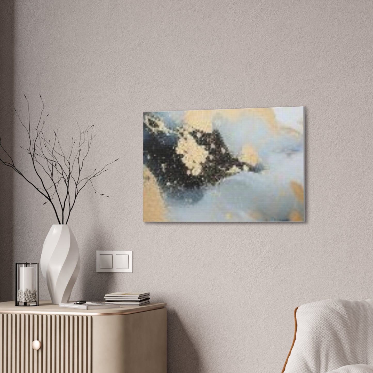 Gold and Black Elegance: A Symphony of Sophistication Canvas Print