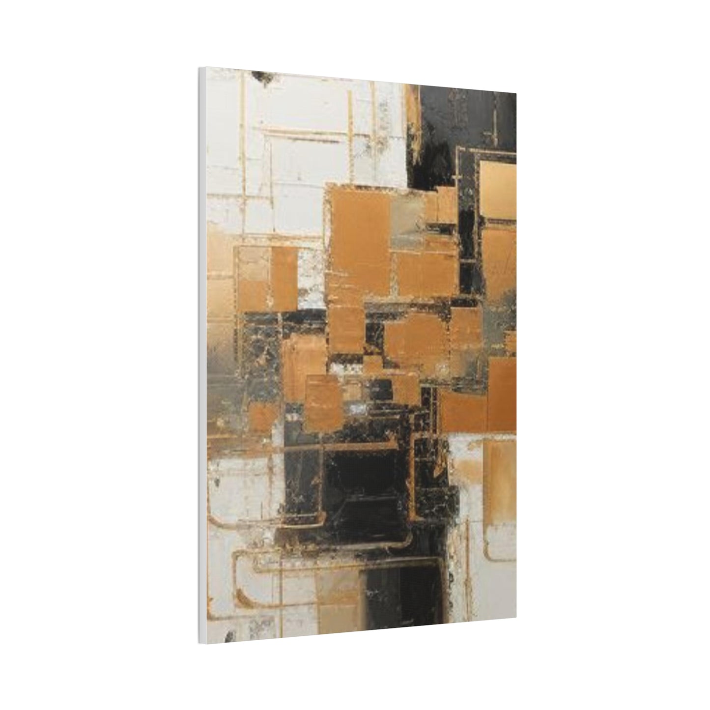 Gold and Black Elegance: A Symphony of Sophistication Canvas Print