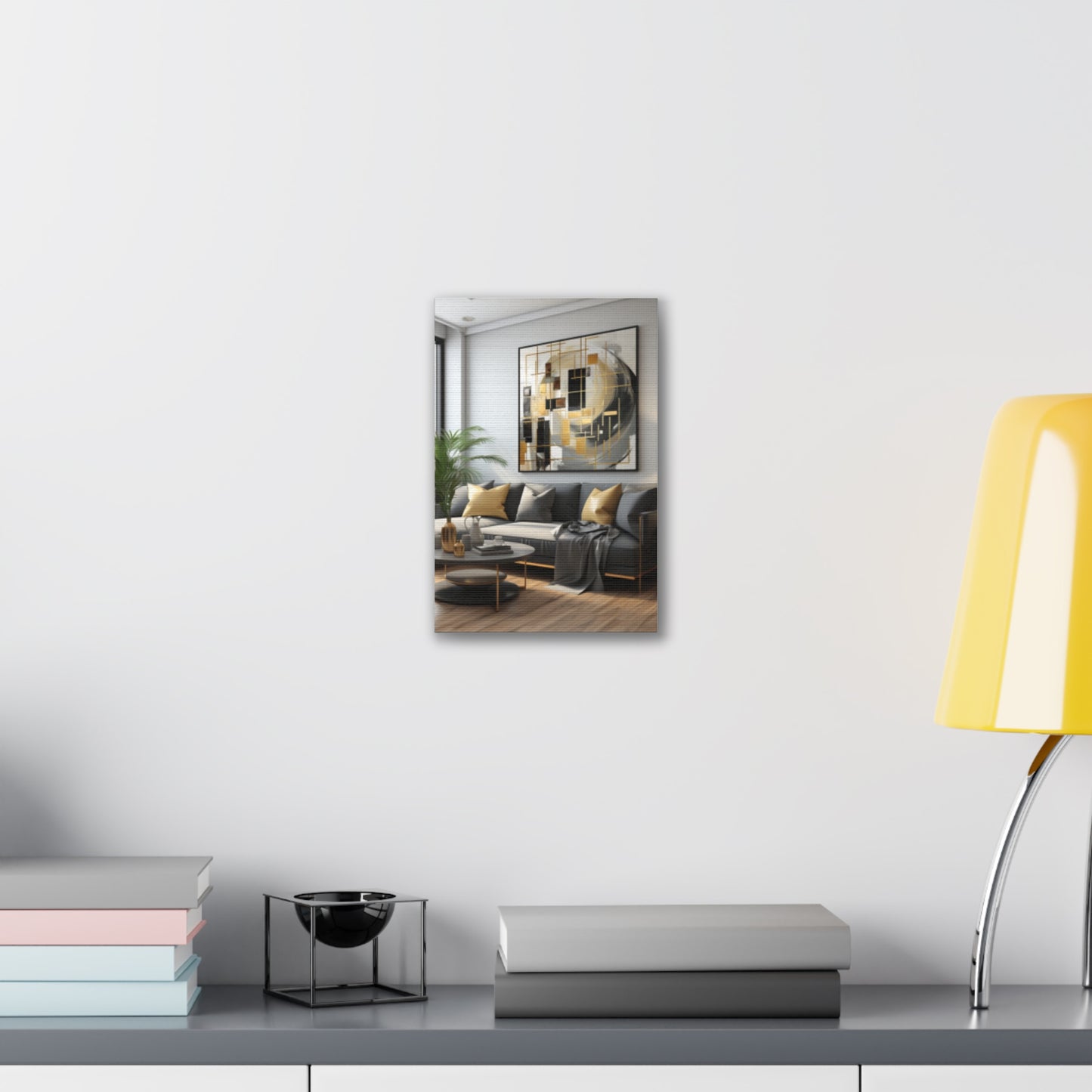 Gold and Black Elegance: A Symphony of Sophistication Canvas Print