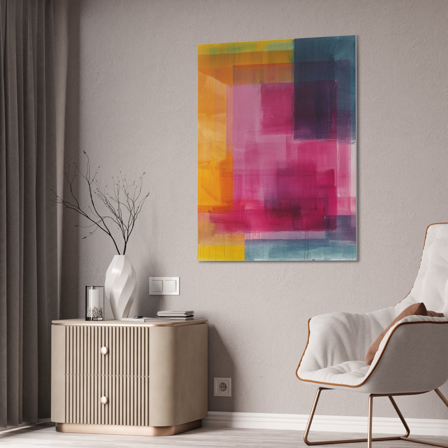 Primary Elegance: A Symphony of Sophistication Canvas Print