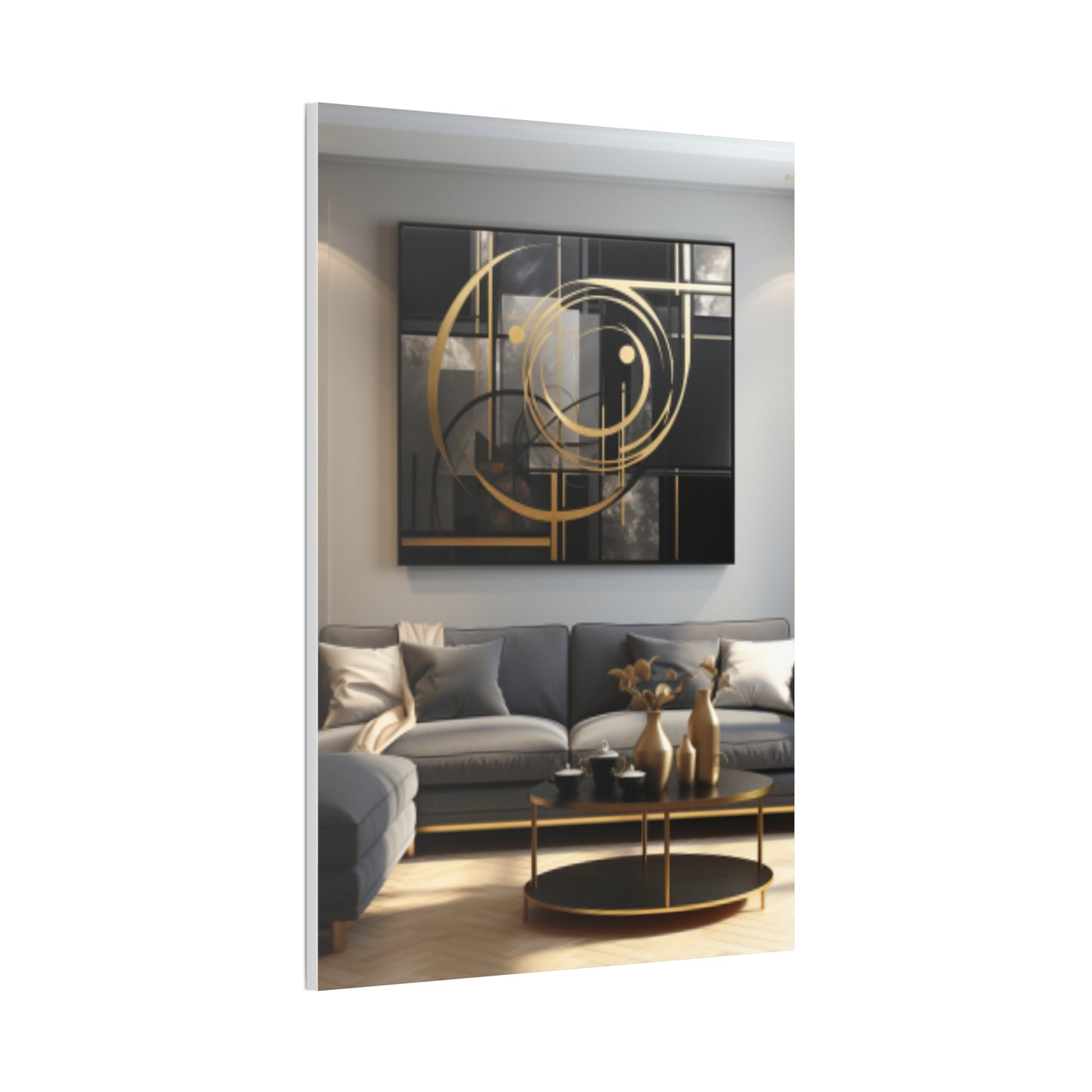 Gold and Black  Elegance: A Symphony of Sophistication Canvas Print