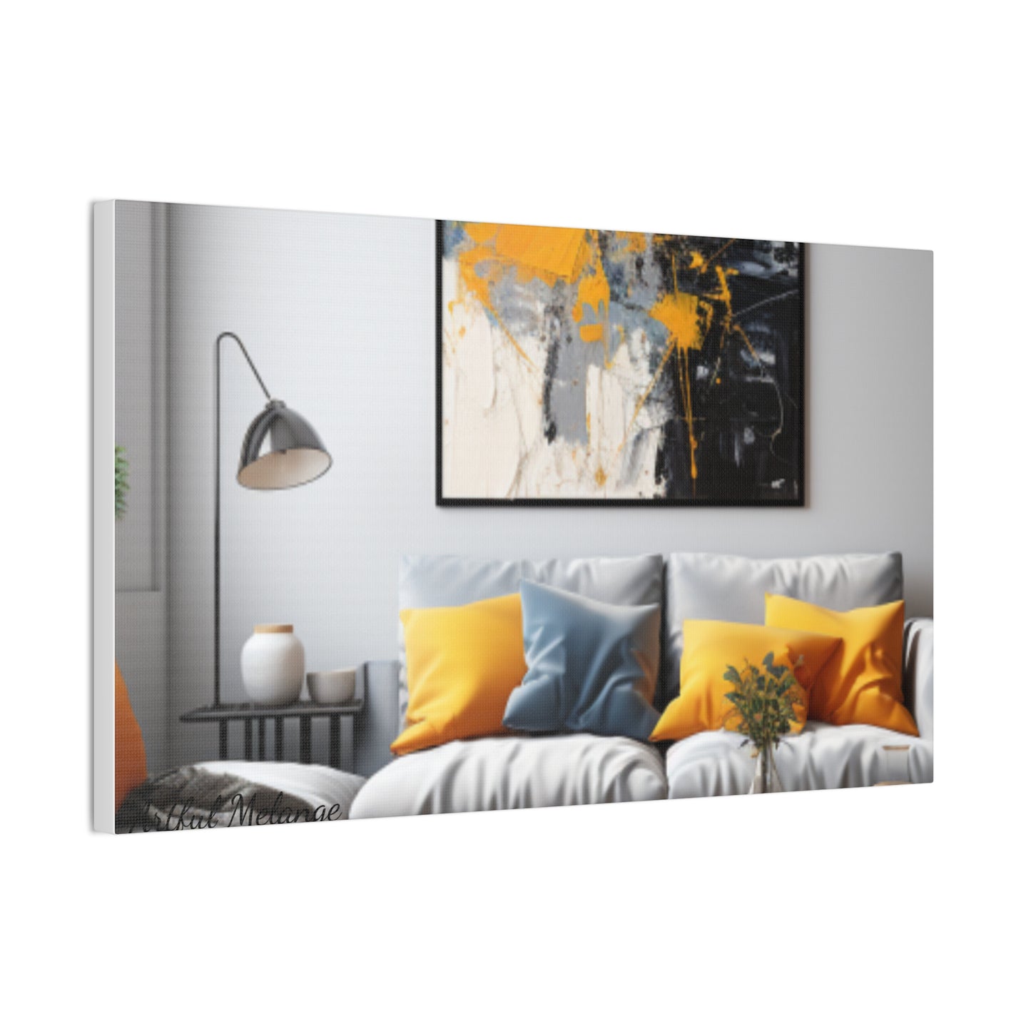 Timeless Elegance: Refined Yellow Hues Canvas Print for Sophisticated Living Spaces