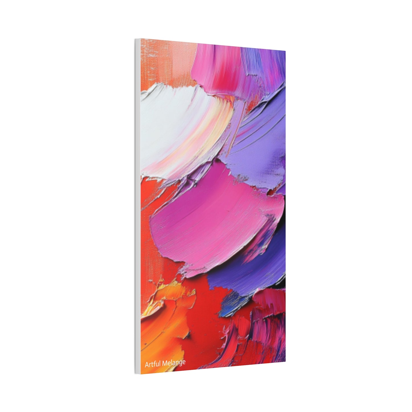 Acrylic Abstract Canvas Print - Homage to the Divine Nine/Red White Purple and Gold 10