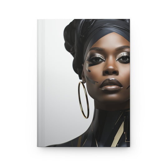 Elegance In Black: Melanated Hardcover Journal