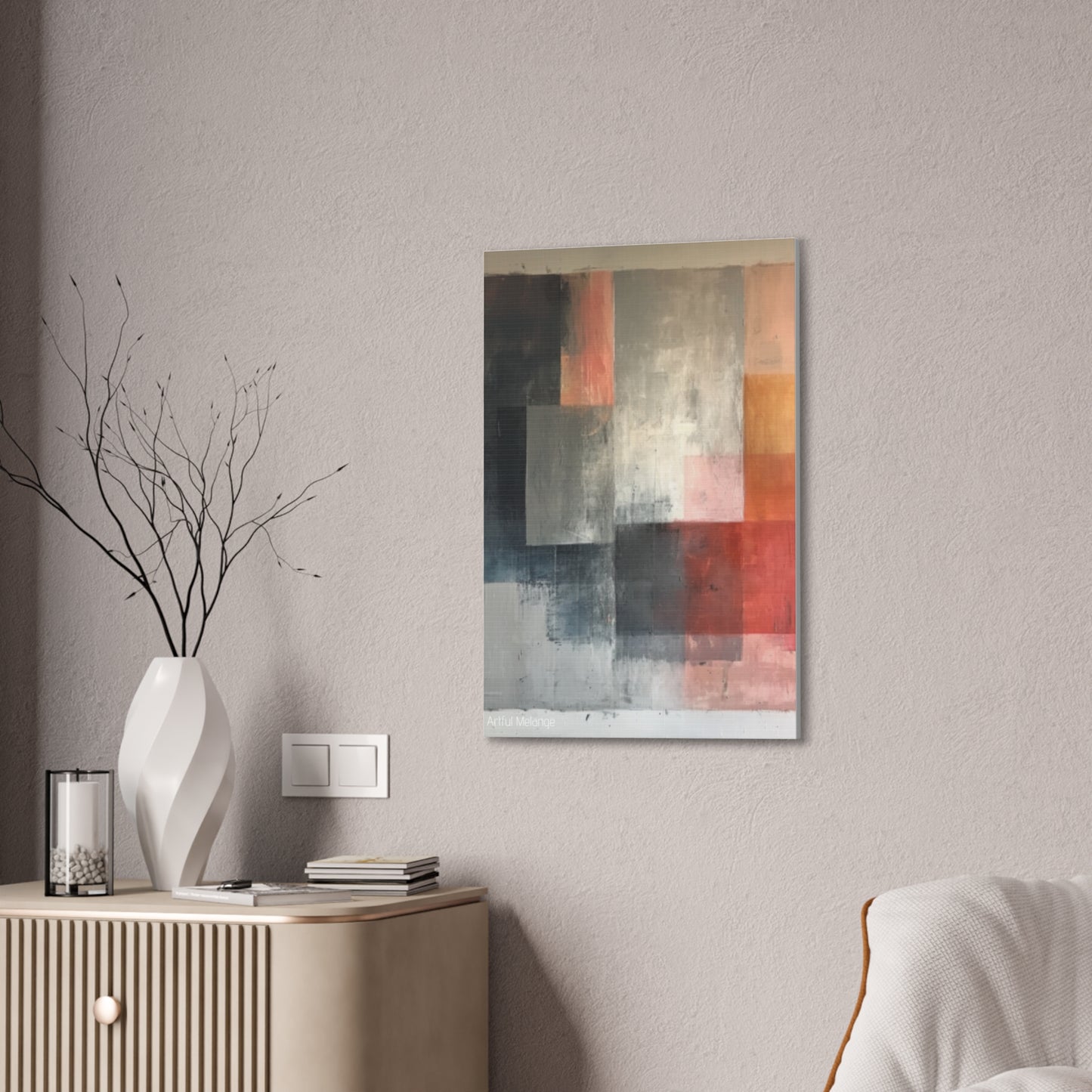 Primary Elegance: A Symphony of Sophistication Canvas Print