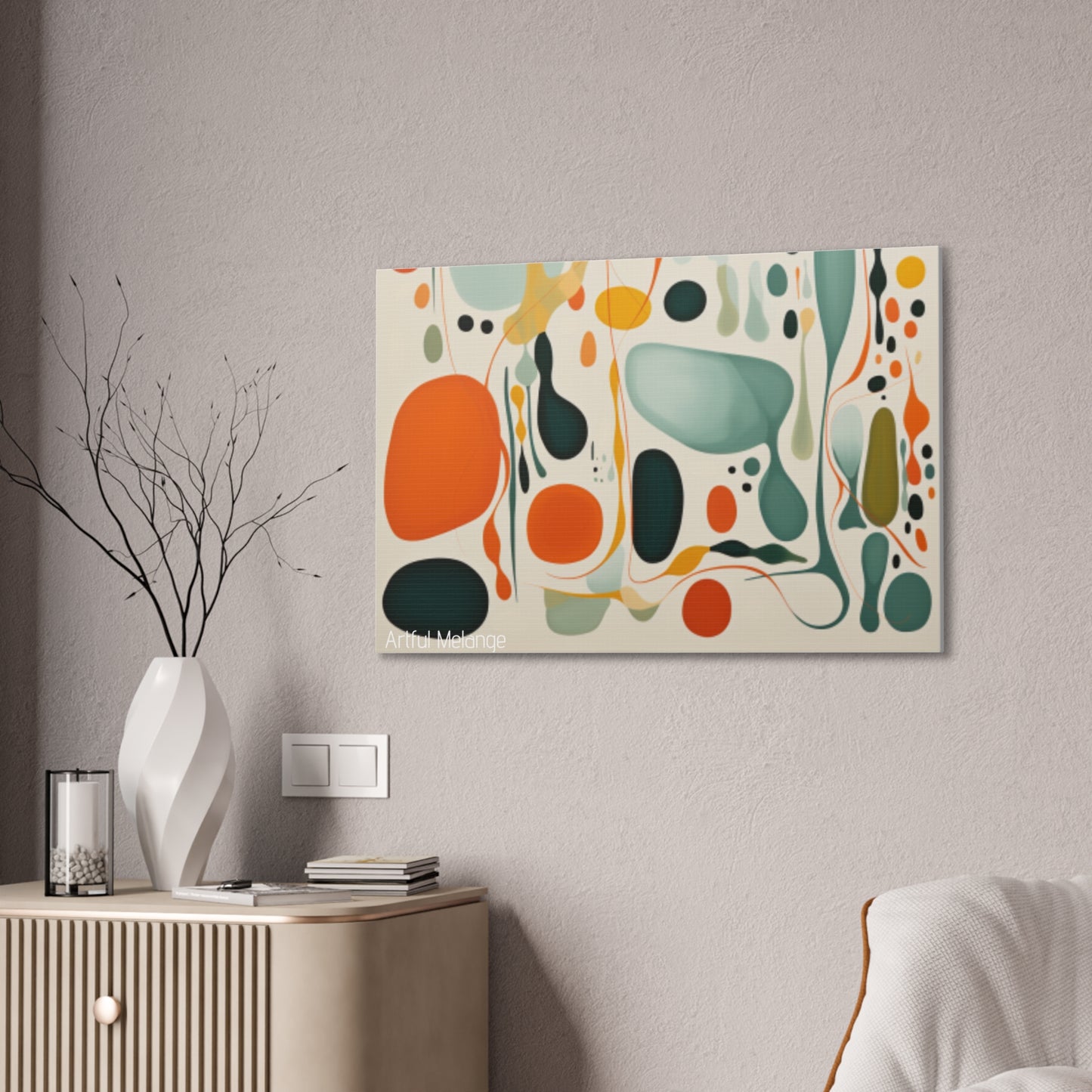 Primary Elegance: A Symphony of Sophistication Canvas Print