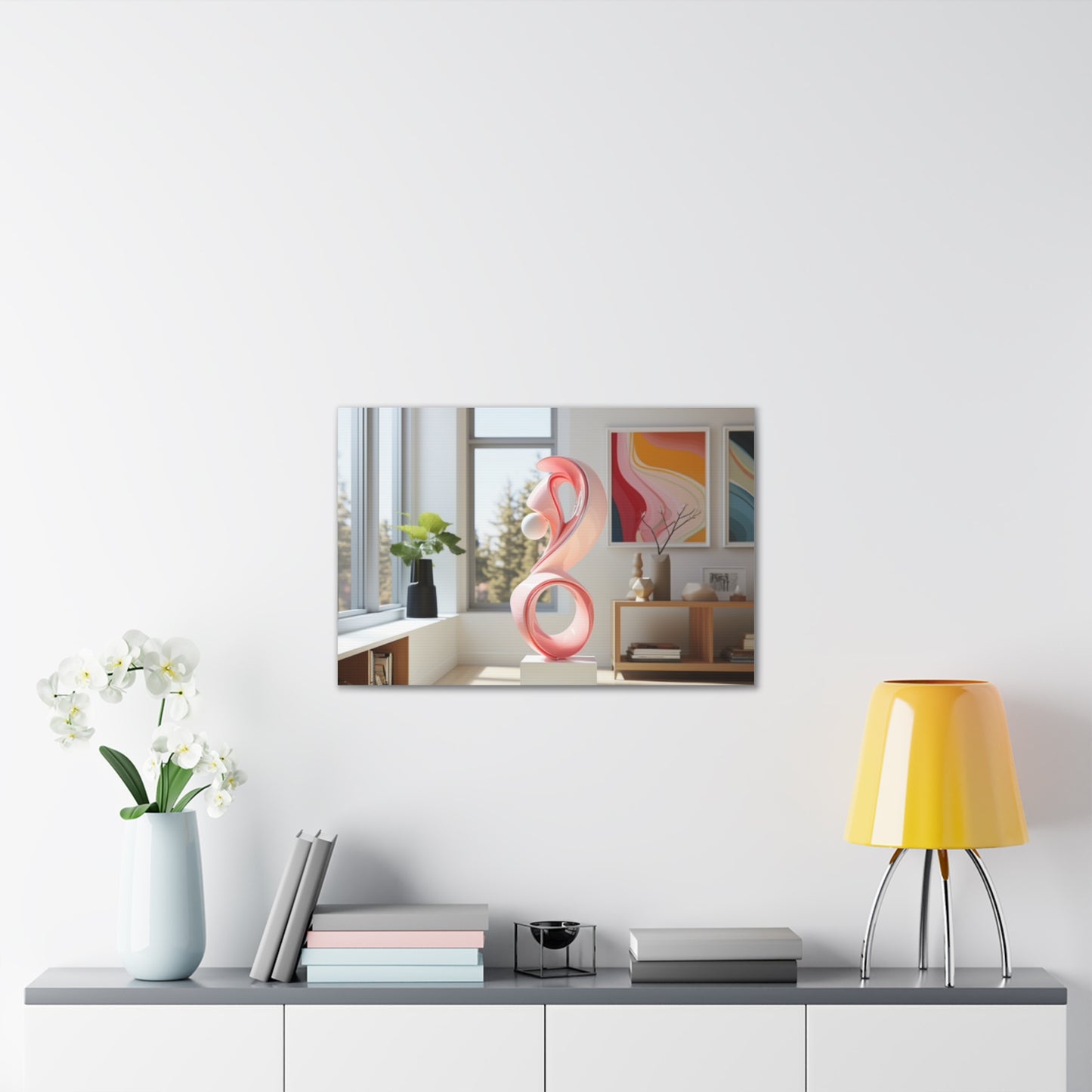 Timeless Elegance: Refined Pink Hues Canvas Print for Sophisticated Living Spaces