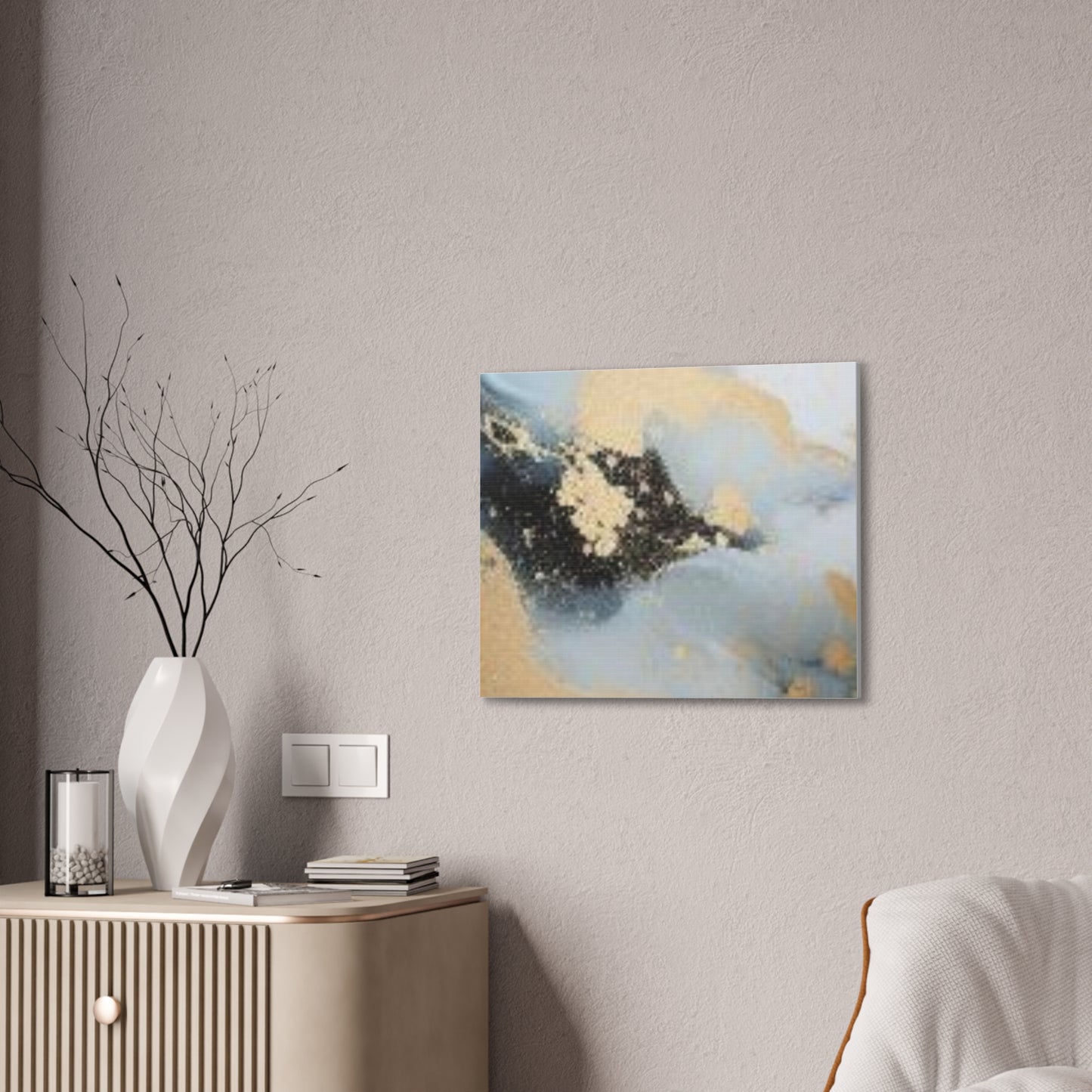 Gold and Black Elegance: A Symphony of Sophistication Canvas Print