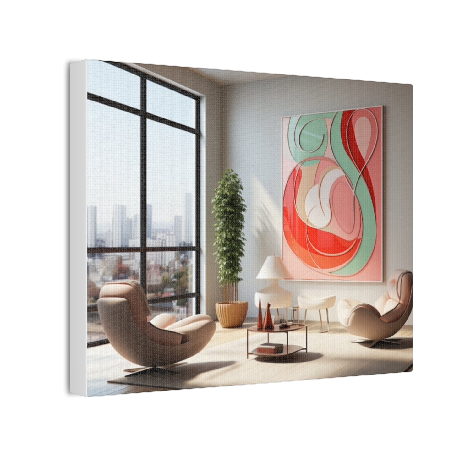 Timeless Elegance: Refined Pink Hues Canvas Print for Sophisticated Living Spaces