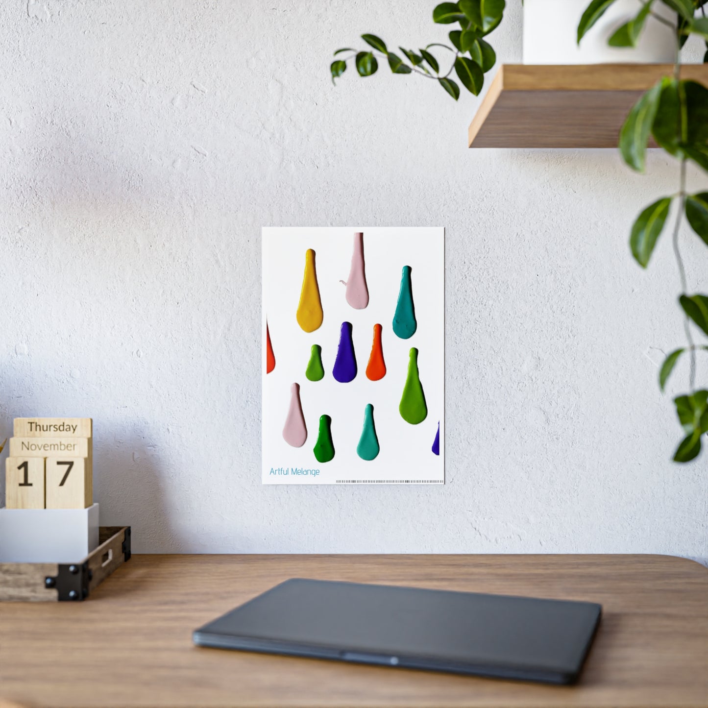 Gleaming Acrylic Abstract Poster: A Spectrum of Colorful Elegance