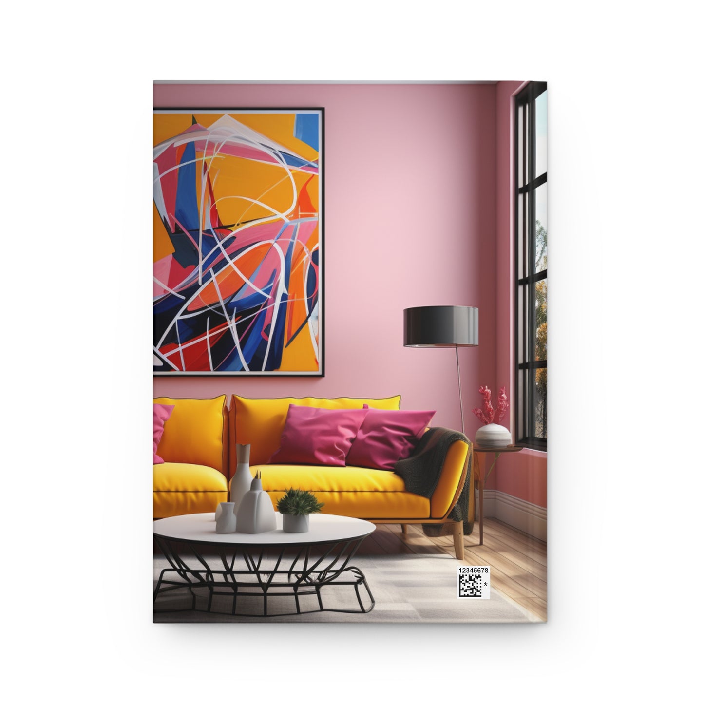 Abstract Elegance: Living Room Harmony Hardcover Journal