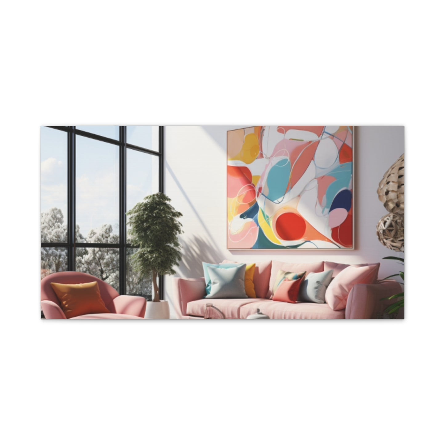 Timeless Elegance: Refined Pink Hues Canvas Print for Sophisticated Living Spaces