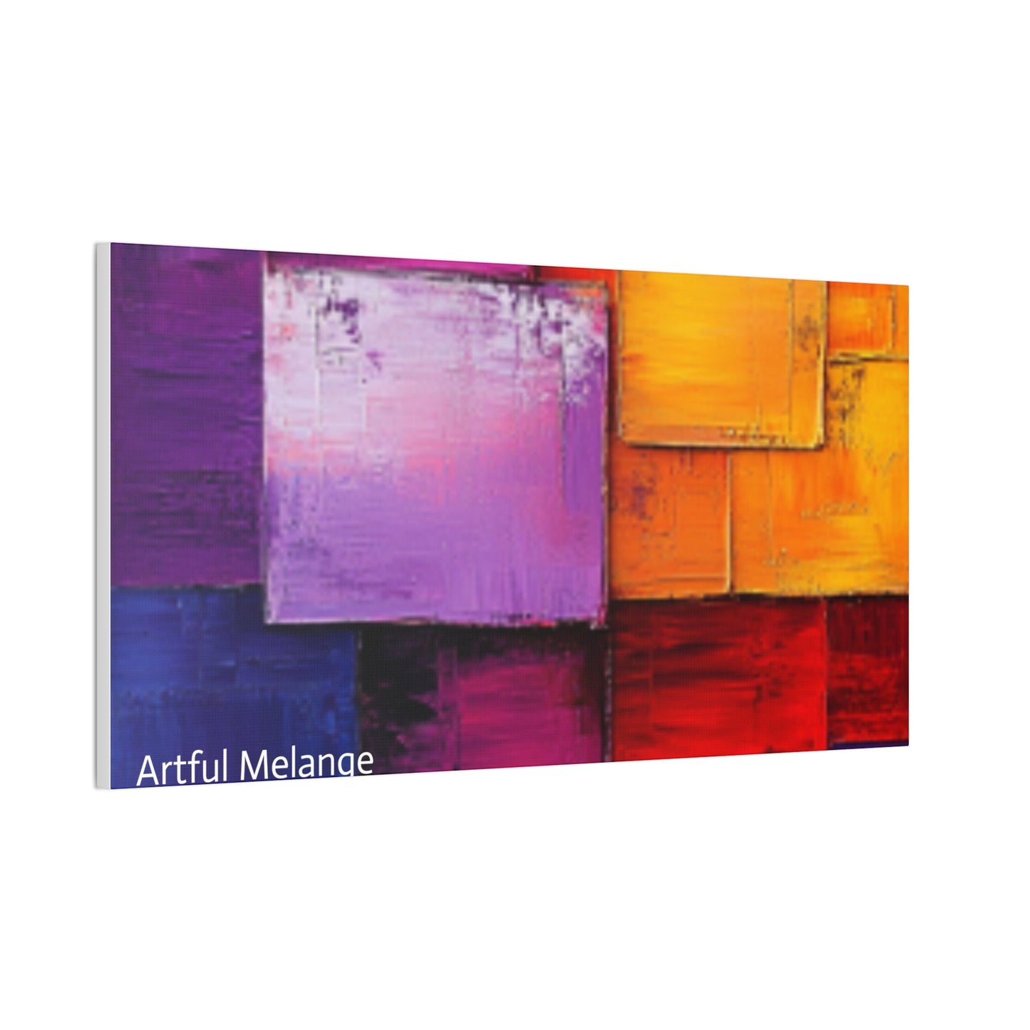 Acrylic Abstract Canvas Print - Homage to the Divine Nine/Red White Purple and Gold 8