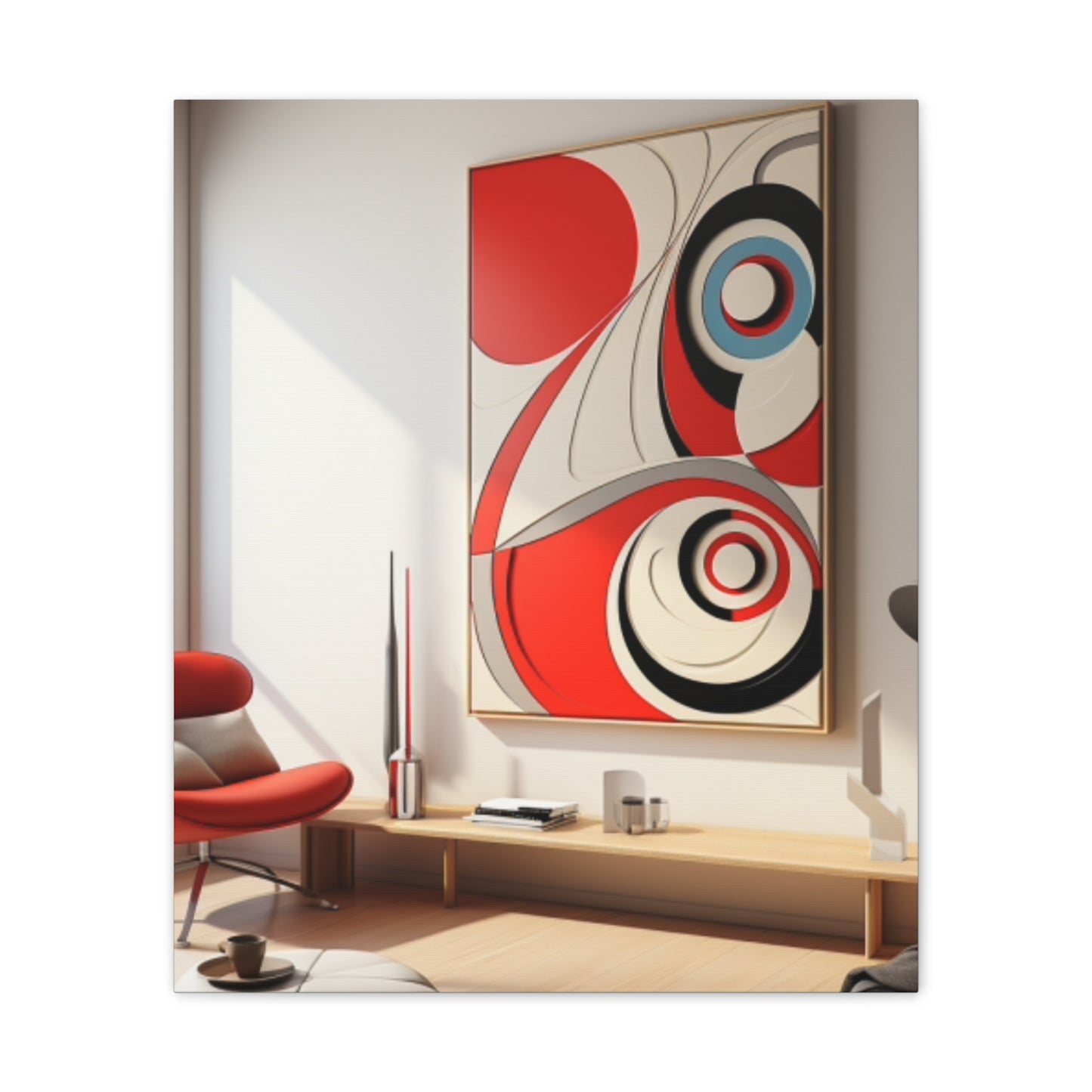 Crimson Elegance: A Symphony of Sophistication Canvas Print