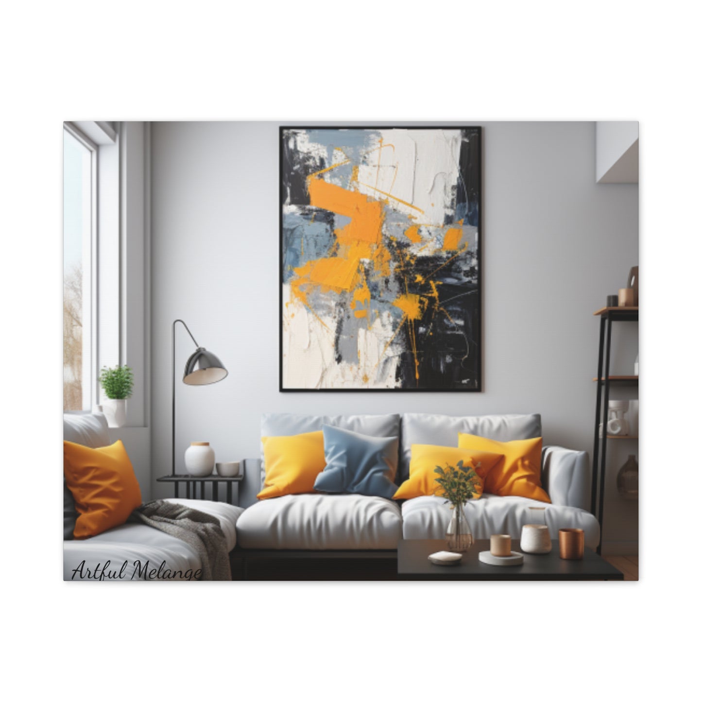 Timeless Elegance: Refined Yellow Hues Canvas Print for Sophisticated Living Spaces