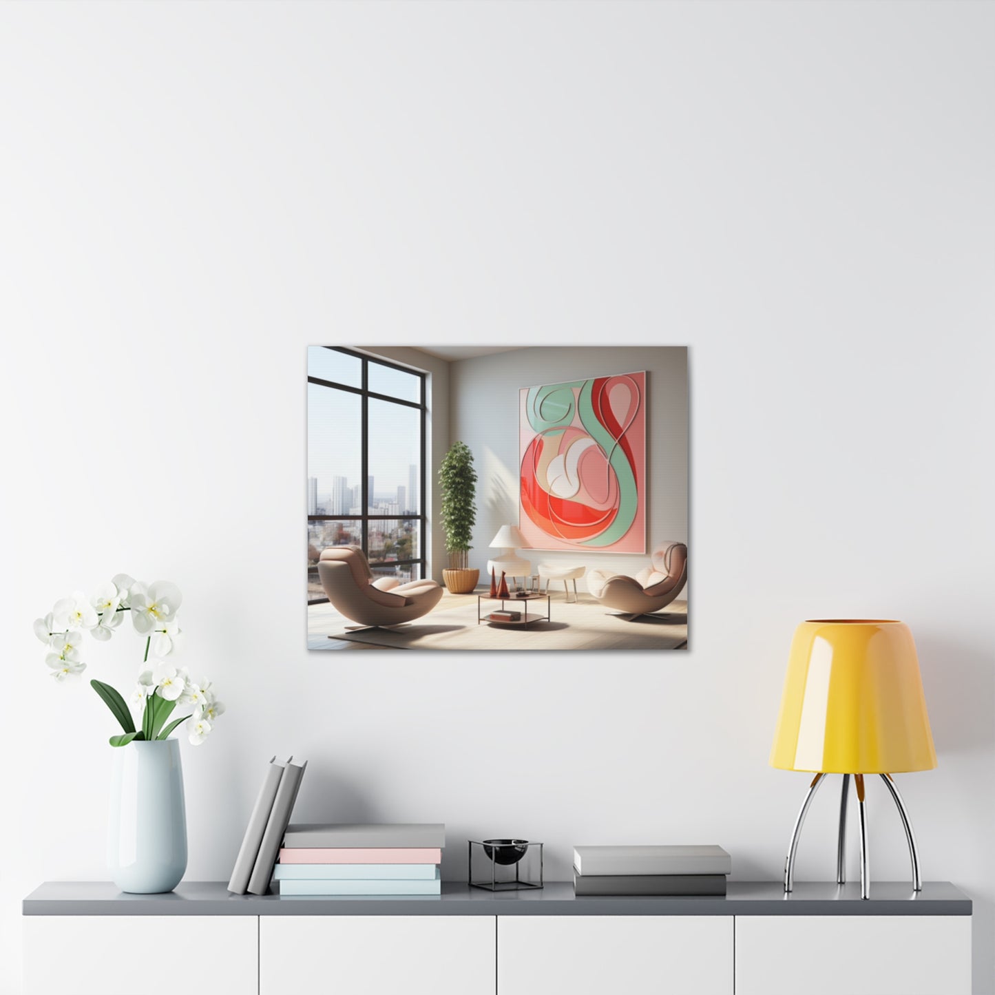 Timeless Elegance: Refined Pink Hues Canvas Print for Sophisticated Living Spaces