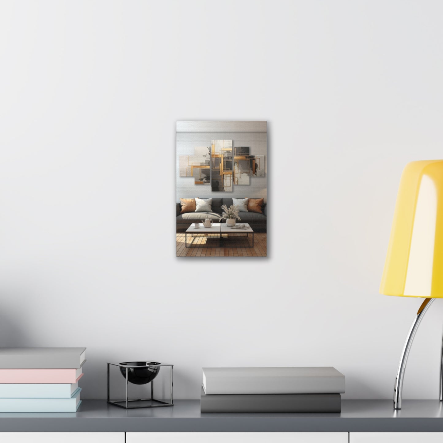 Gold and Black  Elegance: A Symphony of Sophistication Canvas Print